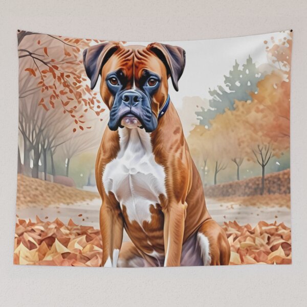 Item preview, Boxer Dog In Autumn designed and sold by TheAnimalZ00.