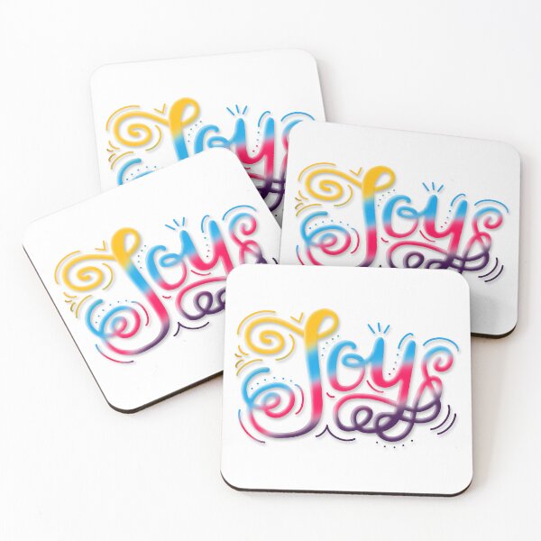 Item preview, Joy Hand Lettering Polyamory Pride Blue Red Purple Gold White designed and sold by JoyfulJen.