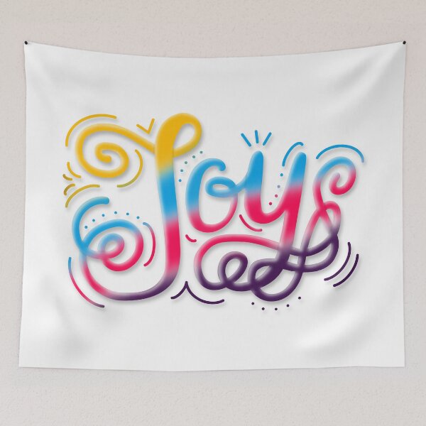 Item preview, Joy Hand Lettering Polyamory Pride Blue Red Purple Gold White designed and sold by JoyfulJen.