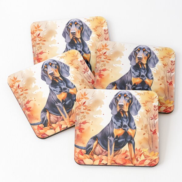 Item preview, Black And Tan Coonhound In Autumn designed and sold by TheAnimalZ00.