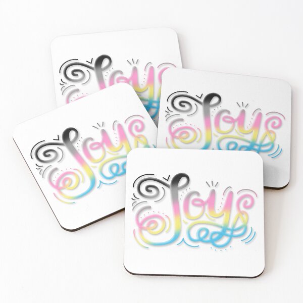 Item preview, Joy Hand Lettering Polygender Pride Pastel Black designed and sold by JoyfulJen.