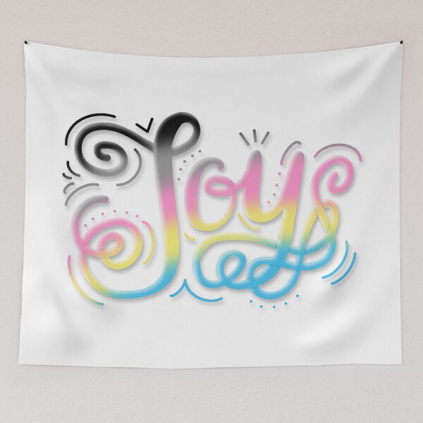 Item preview, Joy Hand Lettering Polygender Pride Pastel Black designed and sold by JoyfulJen.