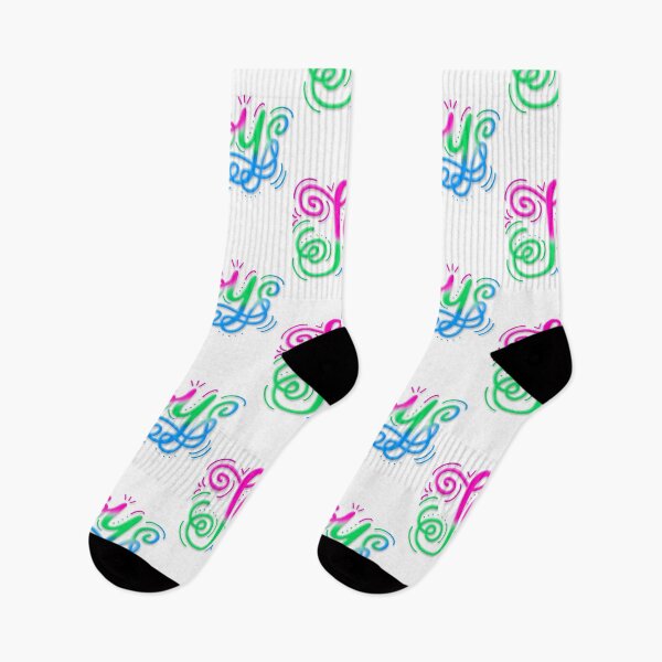 Item preview, Joy Hand Lettering Polysexual Pride Pink Green Blue designed and sold by JoyfulJen.
