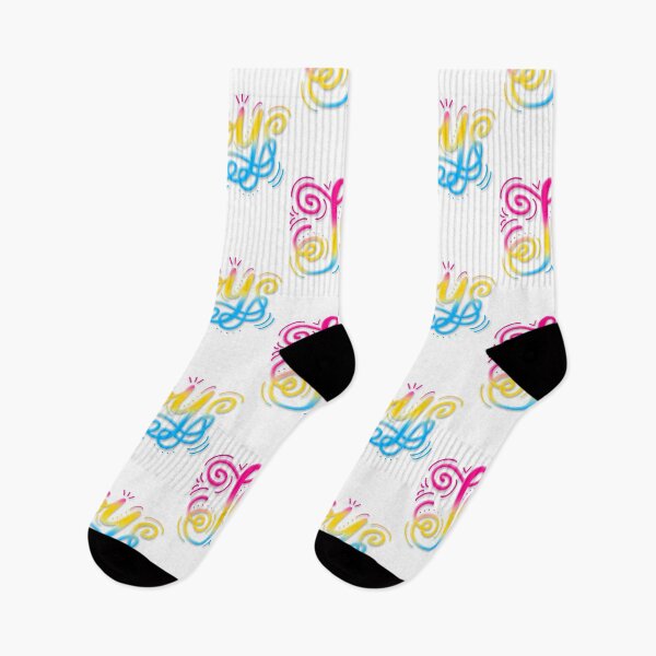 Item preview, Joy Hand Lettering Pansexual Pride Pink Yellow Blue designed and sold by JoyfulJen.