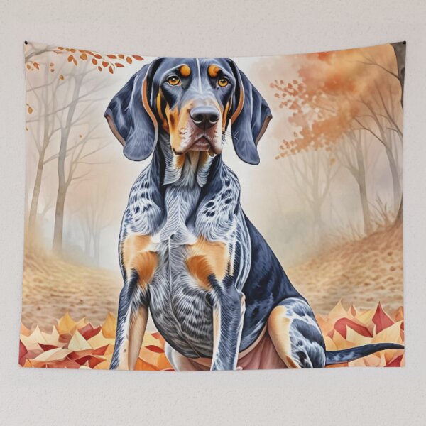 Item preview, Bluetick Coonhound In Autumn designed and sold by TheAnimalZ00.