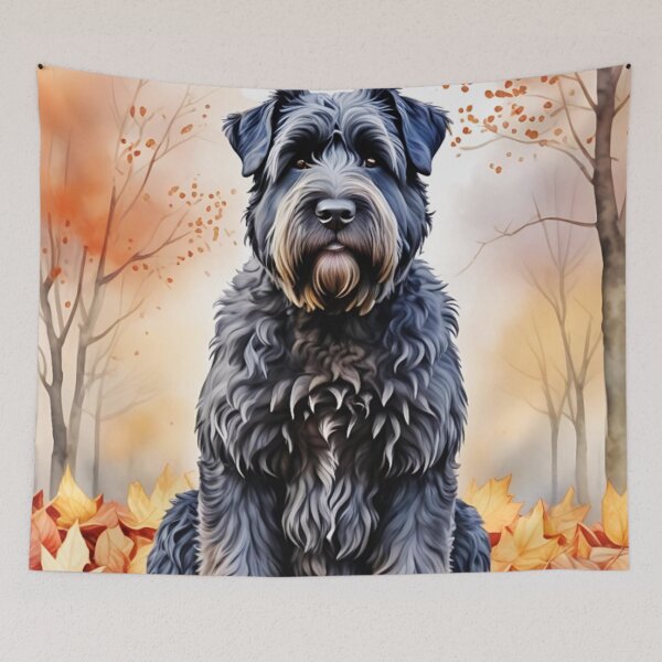Item preview, Bouvier Des Flandres In Autumn designed and sold by TheAnimalZ00.