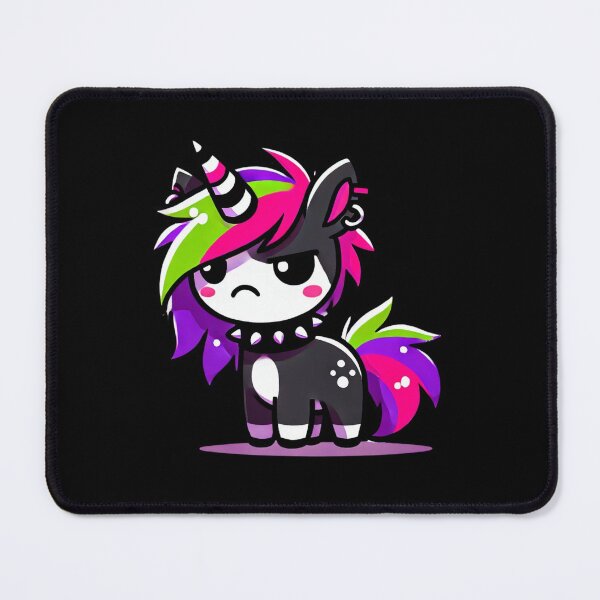 Item preview, "Punk Attitude" - The Emo Grumpy Unicorn designed and sold by 3DAF.