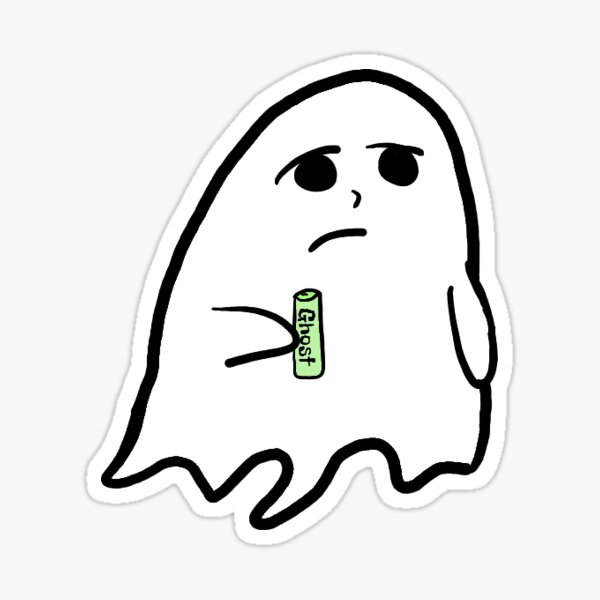 Item preview, Sad ghost with energy drink designed and sold by Queer-Designer.