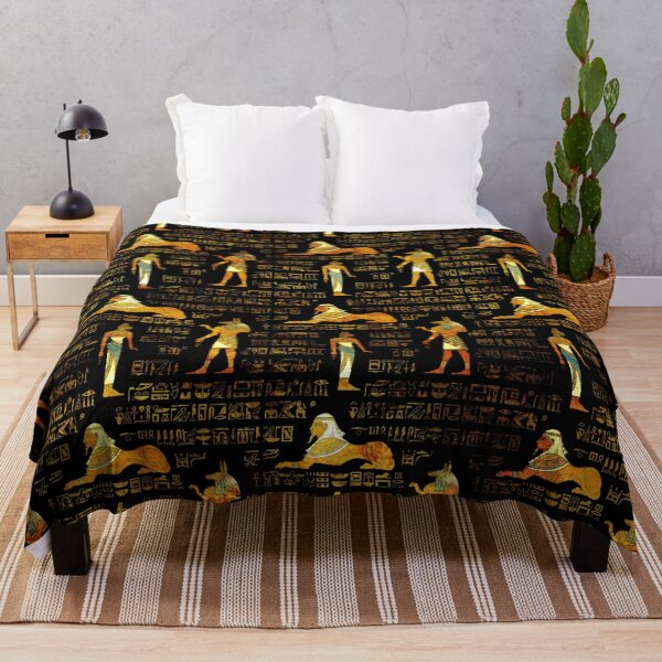 Item preview, Egyptian Decorative hieroglyphics Pattern designed and sold by Nartissima.