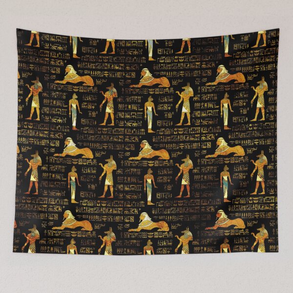 Artikelvorschau, Ägyptisches dekoratives Hieroglyphen Muster entworfen und verkauft von Nartissima.