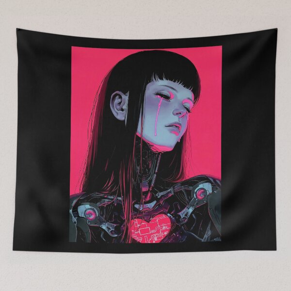 Item preview, Vaporwave Cyborg Heart Girl  designed and sold by ShurikenStar.