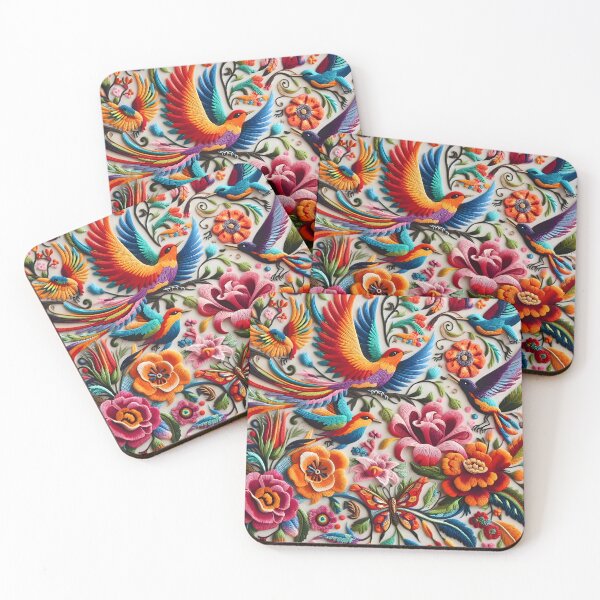 Item preview, Otomi flowers and birds designed and sold by edleon.