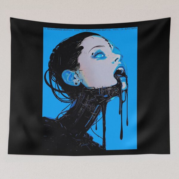 Item preview, Cyborg Vaporwave Girl designed and sold by ShurikenStar.