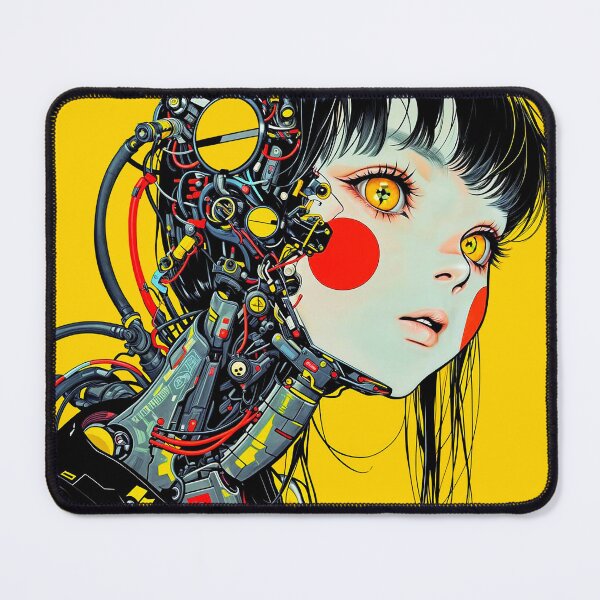 Item preview, Cyborg Girl Dystopian Vaporwave designed and sold by ShurikenStar.
