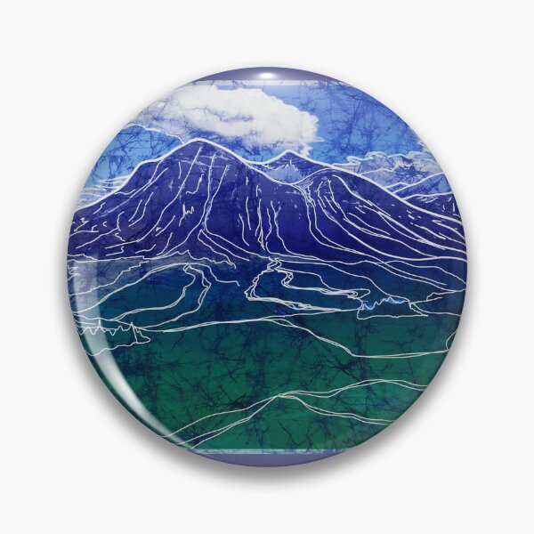 Item preview, Batik Mountain Landscape Painting designed and sold by AuroraXGreen.