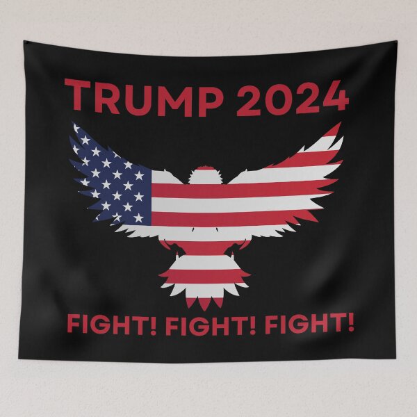 Item preview, Trump 2024 Fight Eagle USA Flag designed and sold by Sturdust.