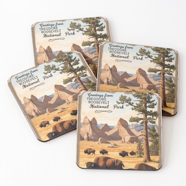 Item preview, Theodore Roosevelt National Park Postcard Vintage Retro Travel Vintage designed and sold by TravelPostcardGems.