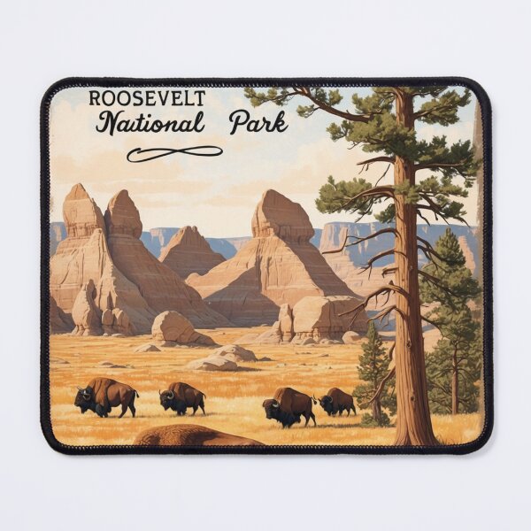 Item preview, Theodore Roosevelt National Park Postcard Vintage Retro Travel Vintage designed and sold by TravelPostcardGems.