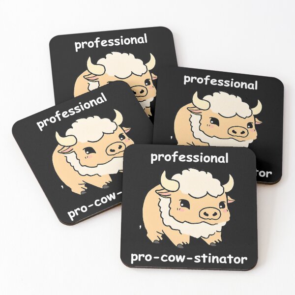 Item preview, Cute Bison Professional Procrastinator Funny Pro-cow-Stinator Lover designed and sold by FociCreate.