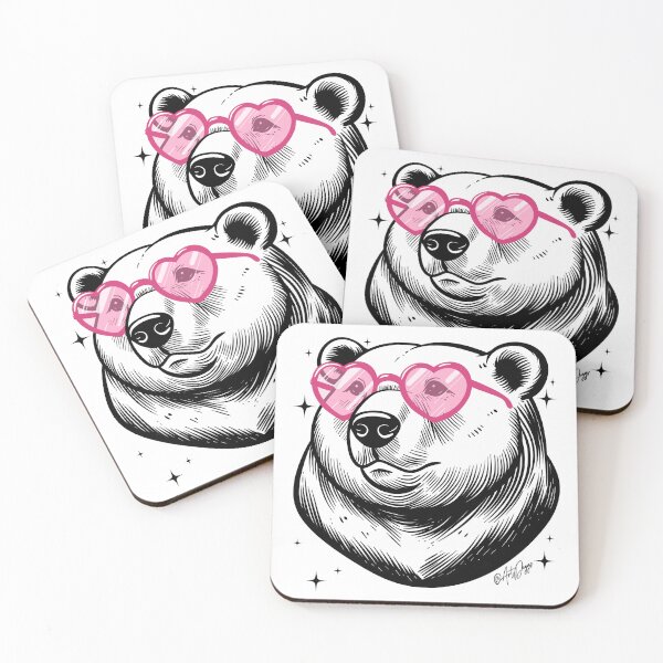 Item preview, Cool Bear with Heart Sunglasses designed and sold by Albert Diggs.