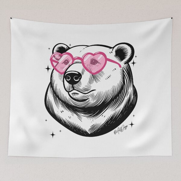 Item preview, Cool Bear with Heart Sunglasses designed and sold by Albert Diggs.