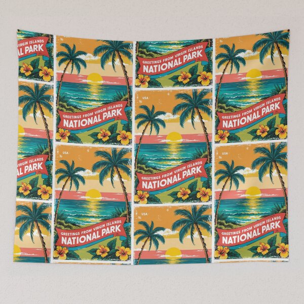 Item preview, Virgin Islands National Park Postcard Vintage Retro Travel Vintage designed and sold by TravelPostcardGems.