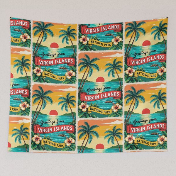 Item preview, Virgin Islands National Park Postcard Vintage Retro Travel Vintage designed and sold by TravelPostcardGems.