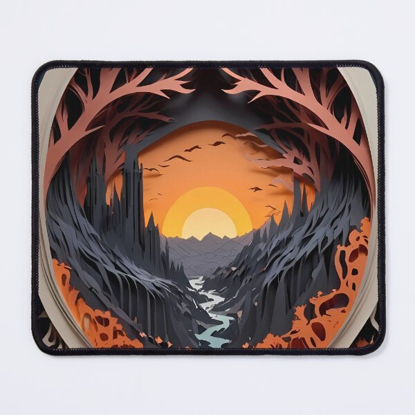 Item preview, Ancient Volcanic City Paper Cut designed and sold by PaintedPixels01.