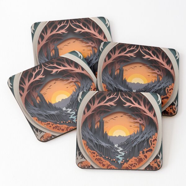 Item preview, Ancient Volcanic City Paper Cut designed and sold by PaintedPixels01.