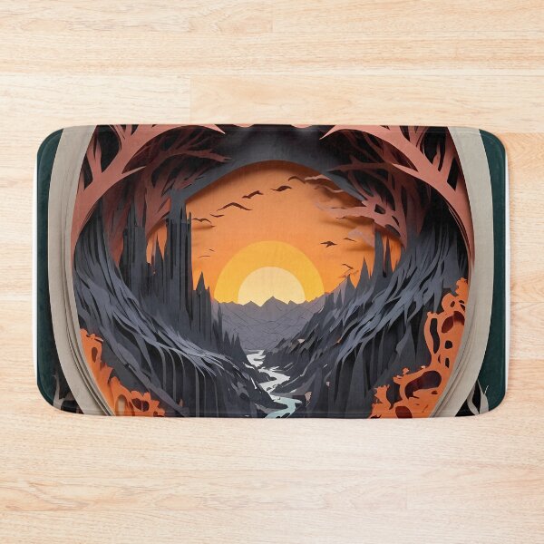 Item preview, Ancient Volcanic City Paper Cut designed and sold by PaintedPixels01.