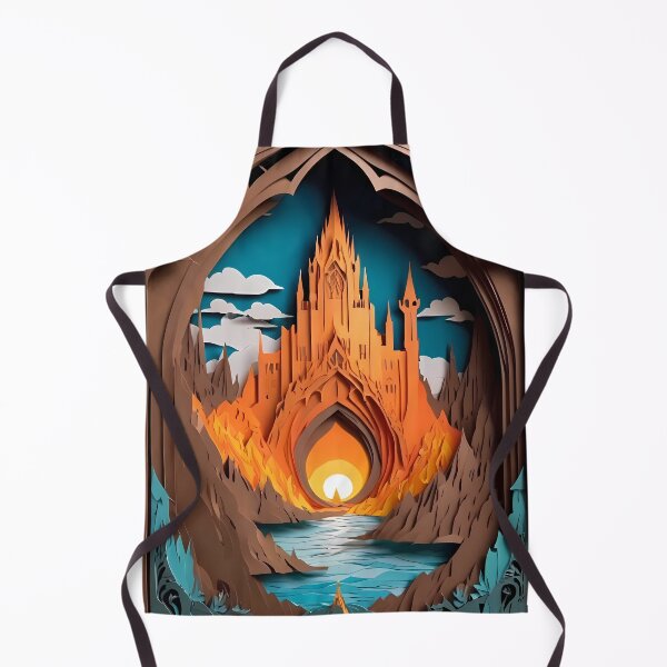 Item preview, Ancient Volcanic City Paper Cut designed and sold by PaintedPixels01.