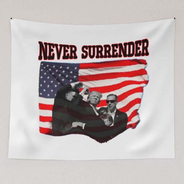 Item preview, Trump never surrender  designed and sold by JackDraws88.