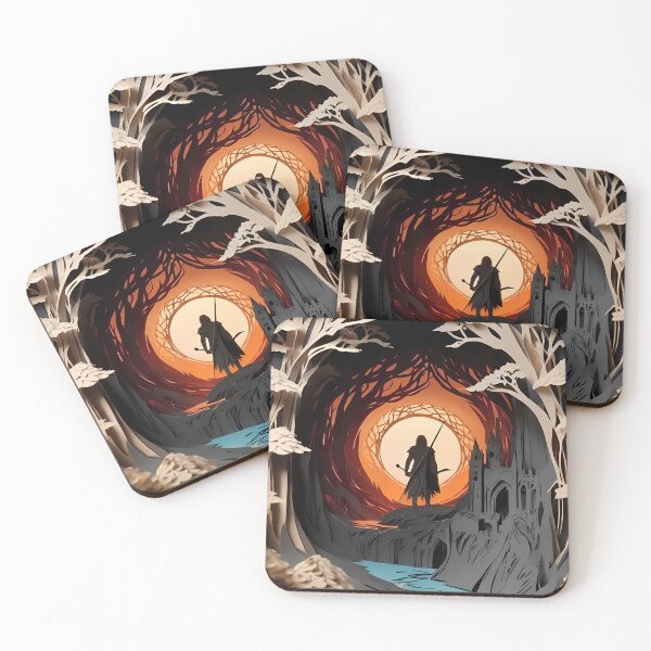Item preview, Dragon Hunter Volcanic City Paper Cut designed and sold by PaintedPixels01.
