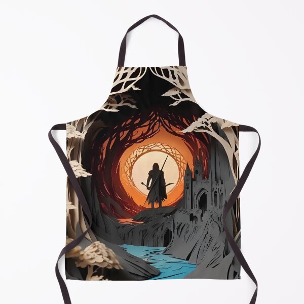 Item preview, Dragon Hunter Volcanic City Paper Cut designed and sold by PaintedPixels01.