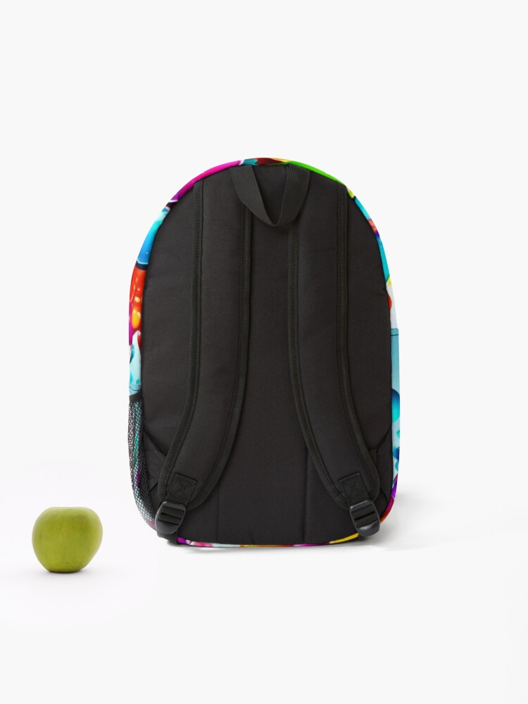 Thumbnail 2 of 3, Backpack, Colorful Bubble Explosion designed and sold by Unique-Design-4.