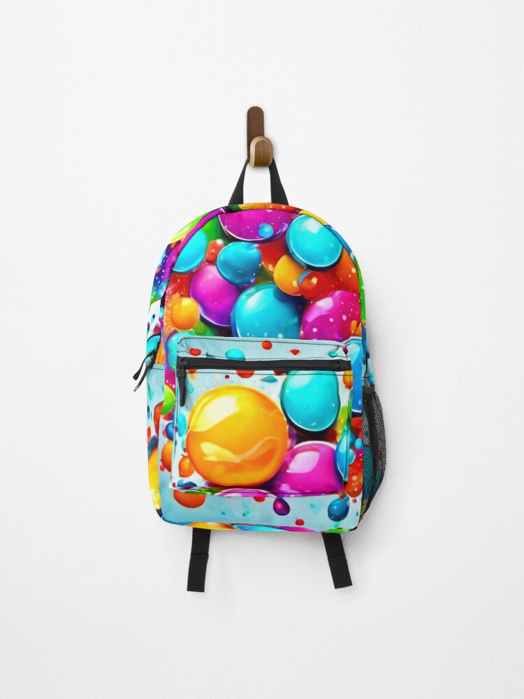 Thumbnail 1 of 3, Backpack, Colorful Bubble Explosion designed and sold by Unique-Design-4.