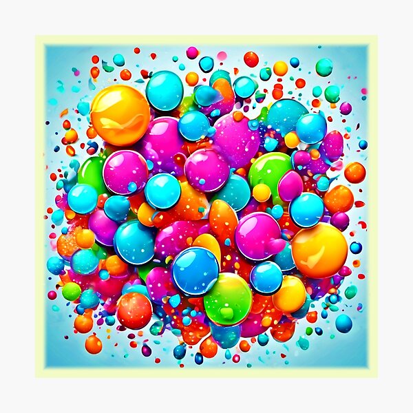 Item preview, Colorful Bubble Explosion designed and sold by Health And Fitness Posts e-Store.