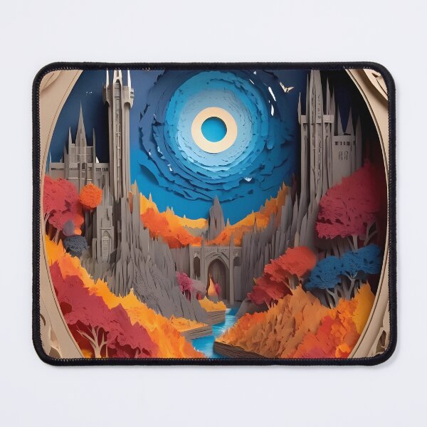 Item preview, Ancient Volcanic City Paper Cut designed and sold by PaintedPixels01.
