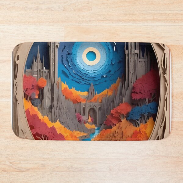 Item preview, Ancient Volcanic City Paper Cut designed and sold by PaintedPixels01.