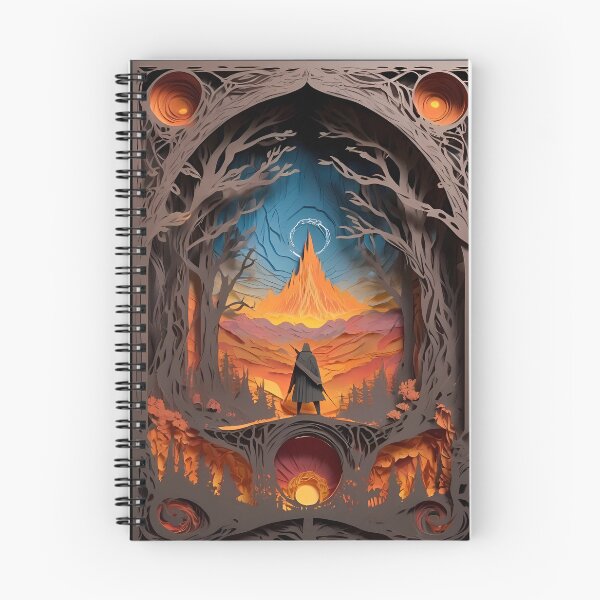 Item preview, Dragon Hunter Volcanic City Paper Cut designed and sold by PaintedPixels01.