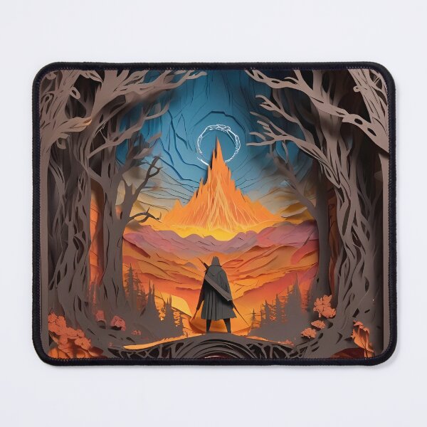 Item preview, Dragon Hunter Volcanic City Paper Cut designed and sold by PaintedPixels01.