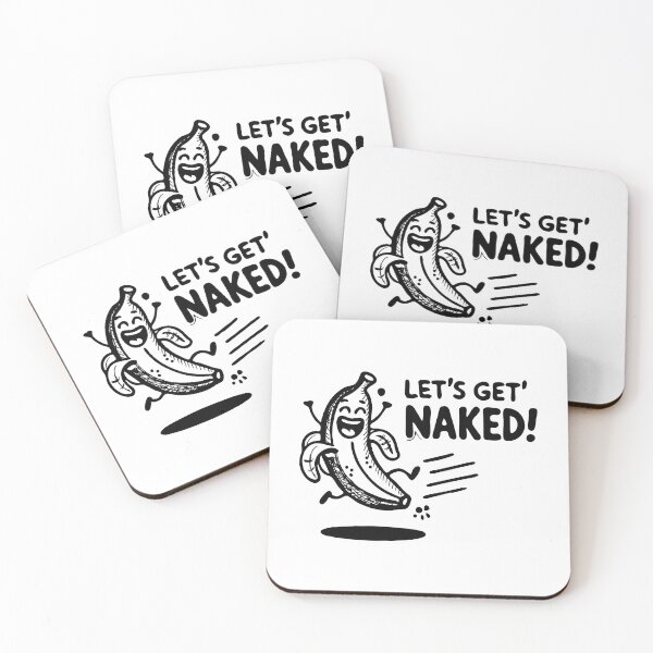 Item preview, Funny Cartoon Banana Jumping Out of Peel - Let's Get Naked! designed and sold by KARTICK DUTTA.