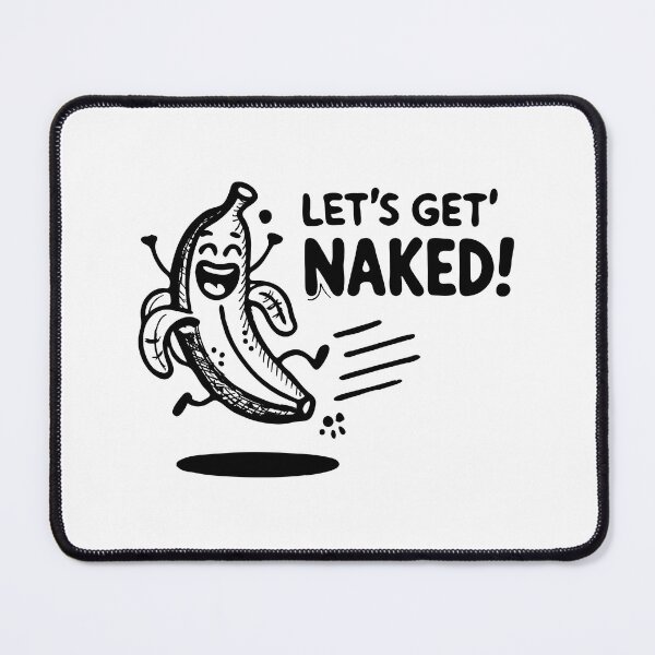 Item preview, Funny Cartoon Banana Jumping Out of Peel - Let's Get Naked! designed and sold by KARTICK DUTTA.