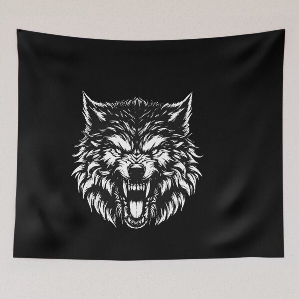 Item preview, Dark Art Wolf Beast Horror Wild Life Night Vintage Grunge Tattoo designed and sold by MORSPECTIVE.