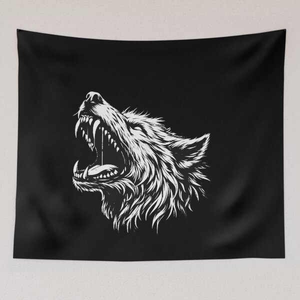 Item preview, Dark Art Wolf Beast Horror Wild Life Night Vintage Grunge Tattoo designed and sold by MORSPECTIVE.