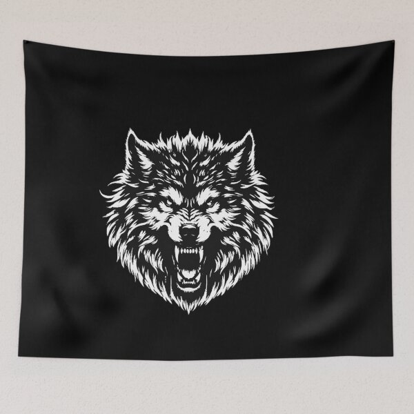 Item preview, Dark Art Wolf Beast Horror Wild Life Night Vintage Grunge Tattoo designed and sold by MORSPECTIVE.