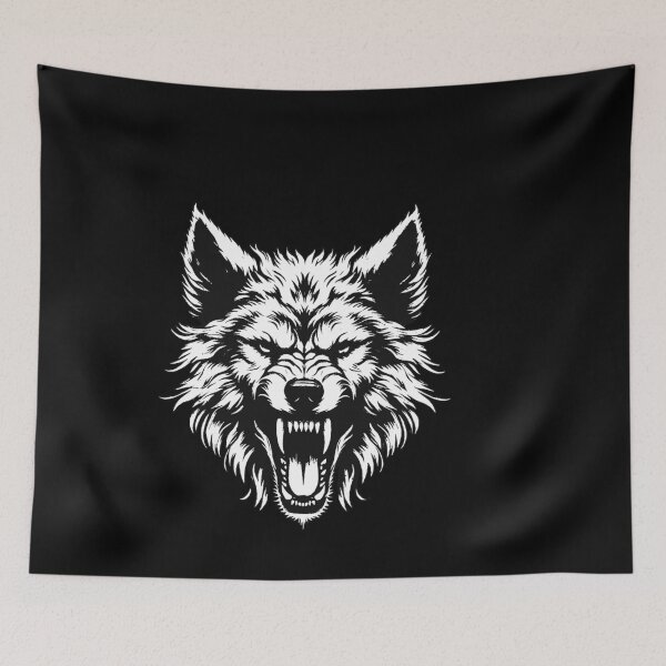 Item preview, Dark Art Wolf Beast Horror Wild Life Night Vintage Grunge Tattoo designed and sold by MORSPECTIVE.