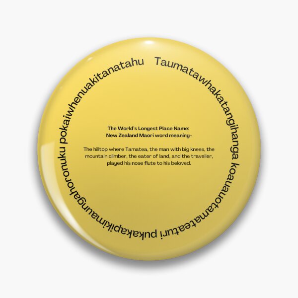 Item preview, Taumatawhakatangihangakoauauotamateapokaiwhenuakitanatahu - the World's Longest Placename designed and sold by Artmugic.