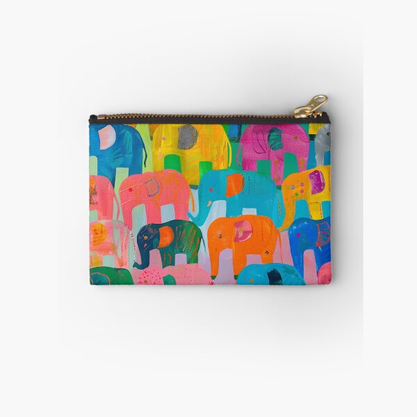 Item preview, drawing geometric seamless elephant pattern,vintageมcolorful African Indian elephant designed and sold by HerbGimmick.