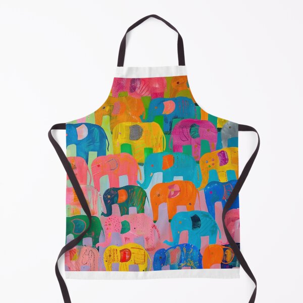 Item preview, drawing geometric seamless elephant pattern,vintageมcolorful African Indian elephant designed and sold by HerbGimmick.